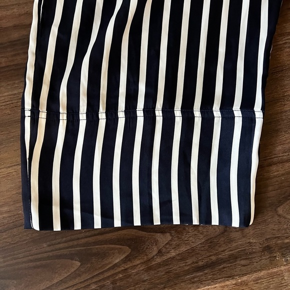J Crew Pull-on crop pant in stripe Pant Navy Blue White - Picture 5 of 8
